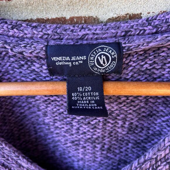 Venezia Jeans Lavender Thick Knitted Sweater Size 18/20 - Picture 3 of 3